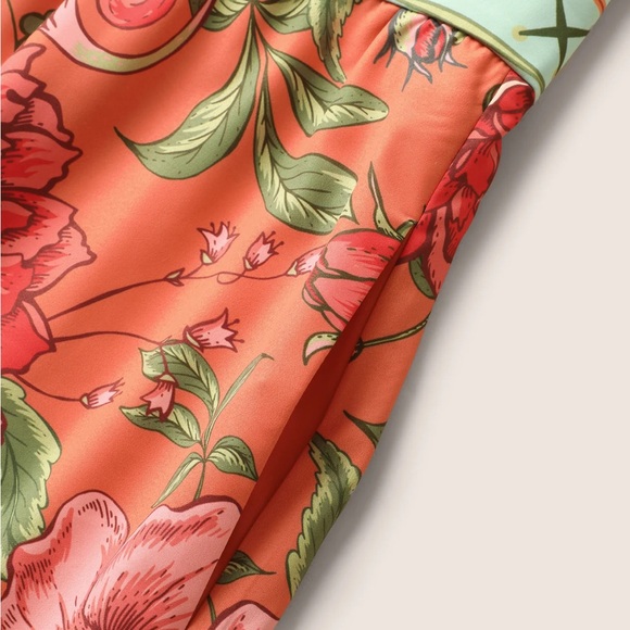 Bloomchic Floral Print Elastic Waist Shirred Cami Dress - Picture 6 of 7